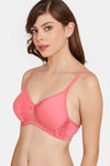 Rosaline Padded Non-Wired 3/4th Coverage T-Shirt Bra - Strawberry Pink — thumbnail 3